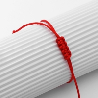 Браслет-оберег «Красная нить» денежная, цвет чернёное серебро, d=8 см Браслет-оберег «Красная нить» денежная, цвет чернёное серебро, d=8 см