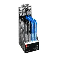 Ручка шариковая автоматическая 0.5 мм, Vinson, синяя масляная, софттач, штрихкод на шт., МИКС