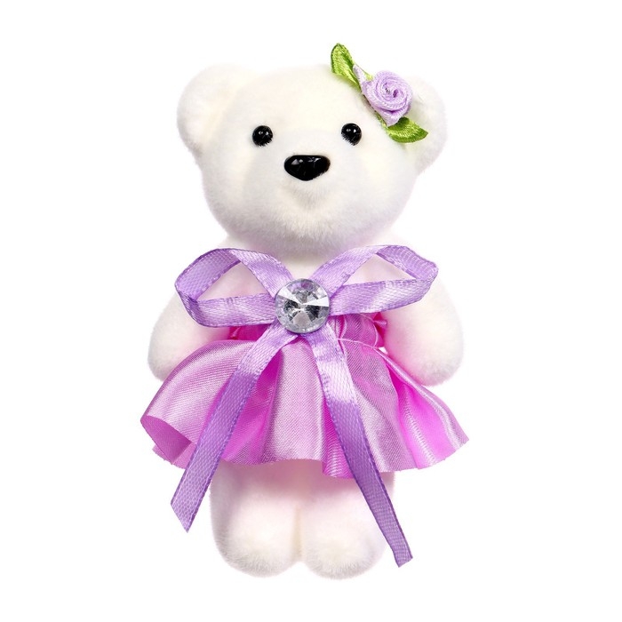 Игрушка из пенопласта &laquo;Мишка в юбочке&raquo;, с камнем, цвета МИКС