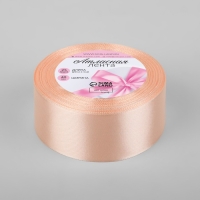 Лента атласная, 40 мм &times; 23 &plusmn; 1 м, цвет кремово-розовый №6