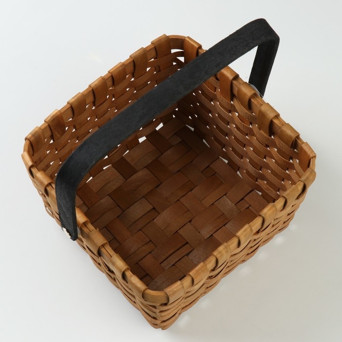 Корзина плетеная, 19 х 19 х H12/24 см, секвойя