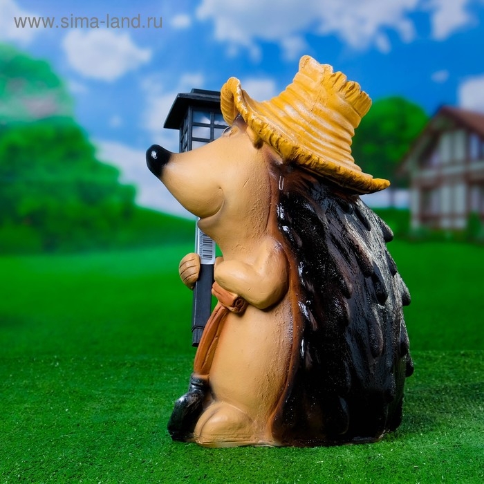 Садовый фонарь "Ежик с фонарем" 43см