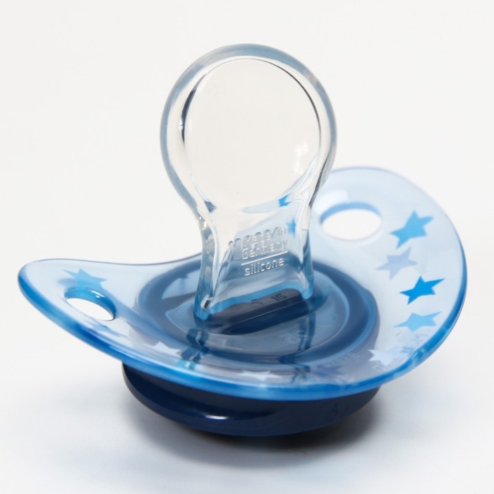 Соска-пустышка ортодонтическая, силикон, от 6 мес., ADORE, в контейнере &laquo;Трактор&raquo;