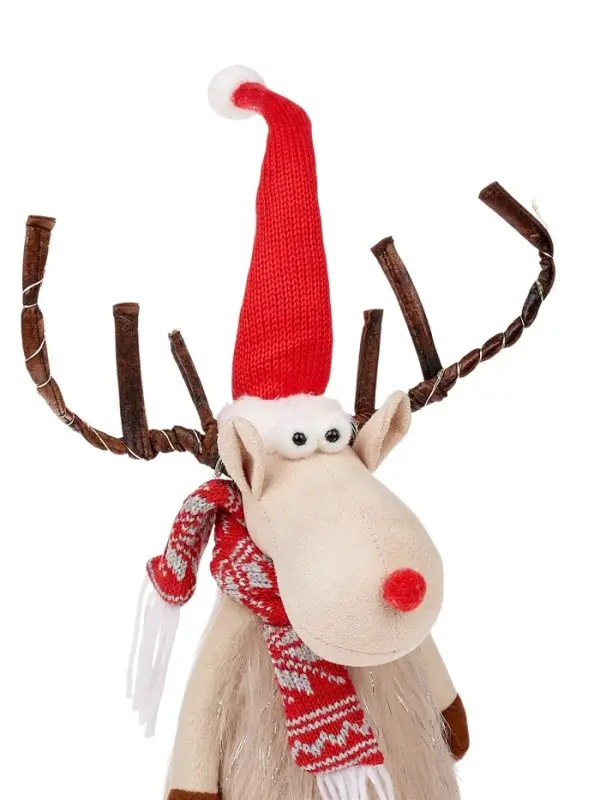 Фигура текстиль &laquo;Новогодний лосик&raquo; 58 см, 10 LED, от батареек CR2032&times;1, свечение тёплое белое