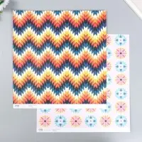 Бумага для скрапбукинга двусторонняя "Иллюзия" плотность 180 гр 30,5х32 см