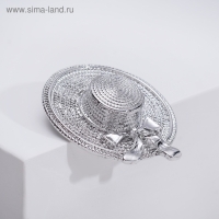 Брошь «Шляпка», цвет серебро Брошь «Шляпка», цвет серебро