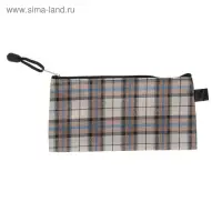 Папка-конверт "Шотландка" А65, на молнии, МИКС