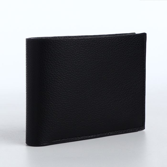 Портмоне мужское без застёжки, отдел для карт, монет, цвет чёрный Портмоне мужское без застёжки, отдел для карт, монет, цвет чёрный