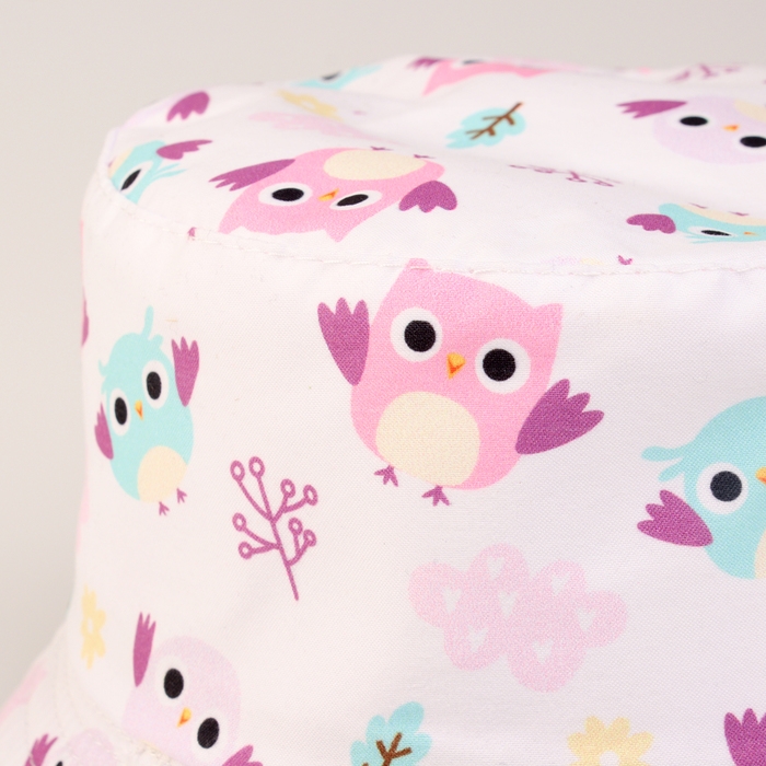 Панама детская для девочки &laquo;Совята&raquo;, цвет белый, р-р 48-50