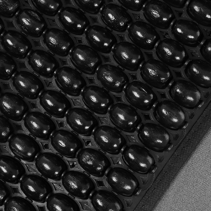 Накидка-массажёр на сиденье, 126&times;43 см, с поясничной опорой, черный