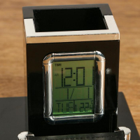 Набор настольный 7в1 с визитницей и часами, черное дерево 511394 Набор настольный 7в1 с визитницей и часами, черное дерево 511394