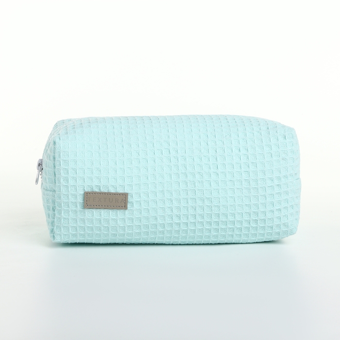 Косметичка на молнии TEXTURA, цвет бирюзовый