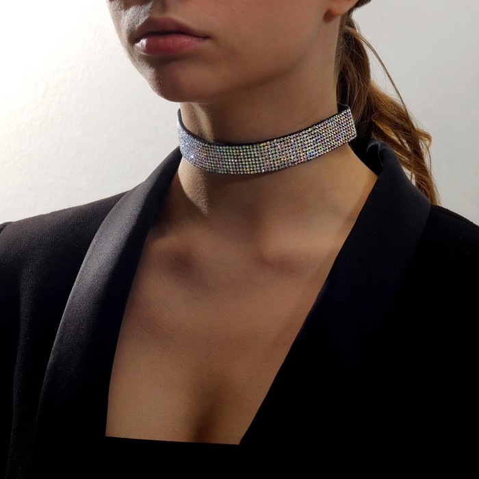 Чокер &laquo;Грация искр&raquo; узкий, цвет радужный, L=31 см