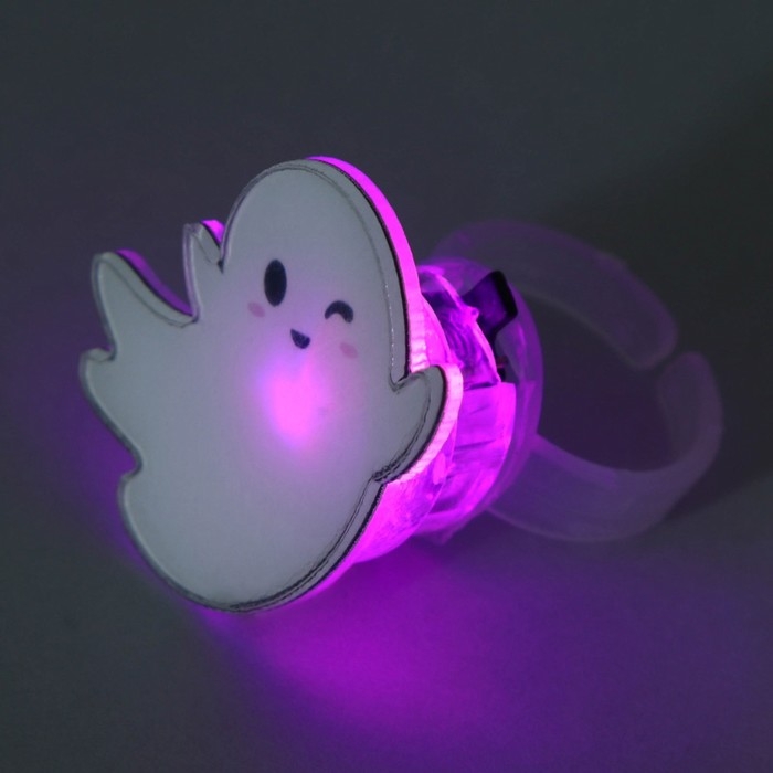 Кольцо детское с огоньком на Хэллоуин, МИКС, безразмерное. Кольцо детское с огоньком на Хэллоуин, МИКС, безразмерное.