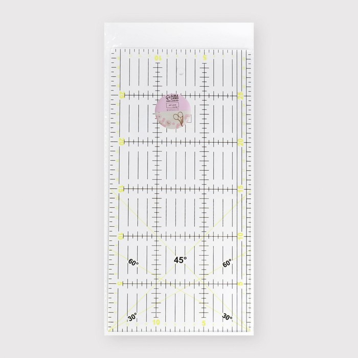 Линейка для квилтинга и пэчворка, 30 × 15 см, толщина 3 мм, цвет МИКС Линейка для квилтинга и пэчворка, 30 × 15 см, толщина 3 мм, цвет МИКС