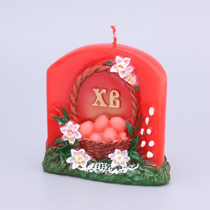 Свеча пасхальная фигурная Свеча пасхальная фигурная "Праздничная", 9,5х9,5 см, 160 гр, микс