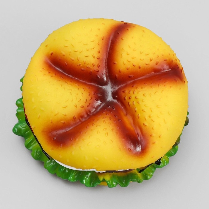 Игрушка пищащая Игрушка пищащая "Огромный бургер" для собак, 13 см