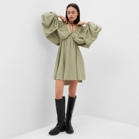 Платье женское MIST с глубоким вырезом р. 44, оливковый