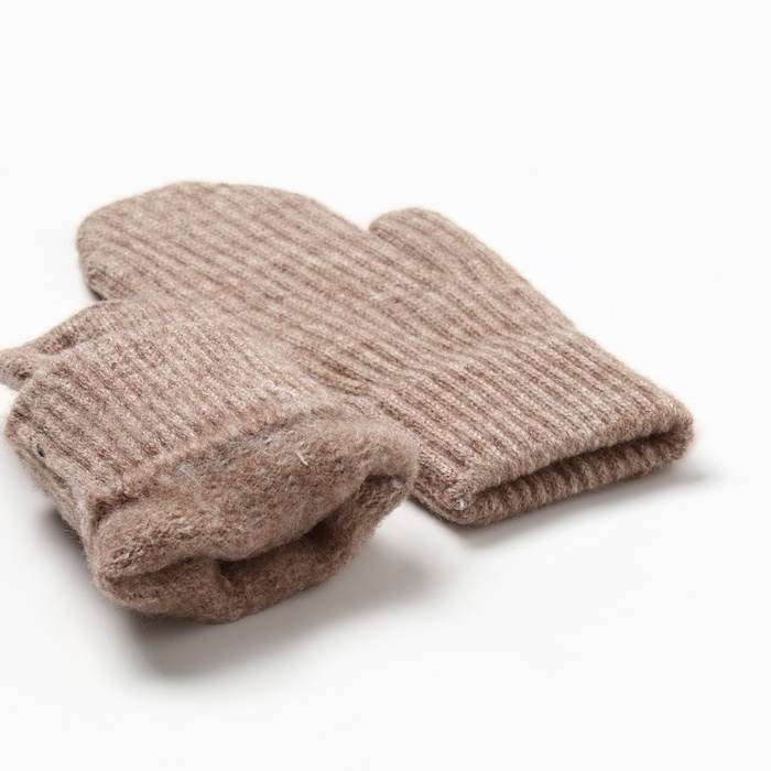 Варежки детские MINAKU, цвет коричневый, 18 см Варежки детские MINAKU, цвет коричневый, 18 см