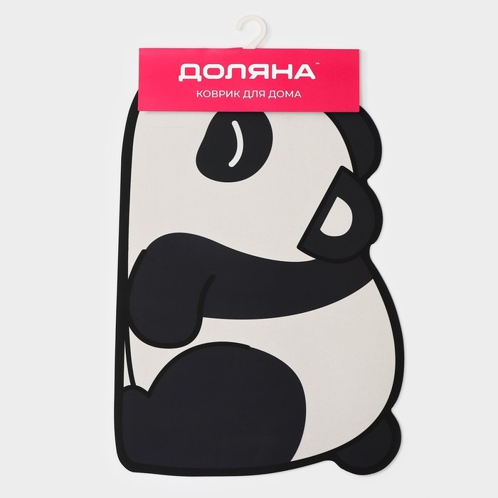 Коврик для дома Доляна &laquo;Панда&raquo;, 40&times;60 см, цвет чёрно-белый