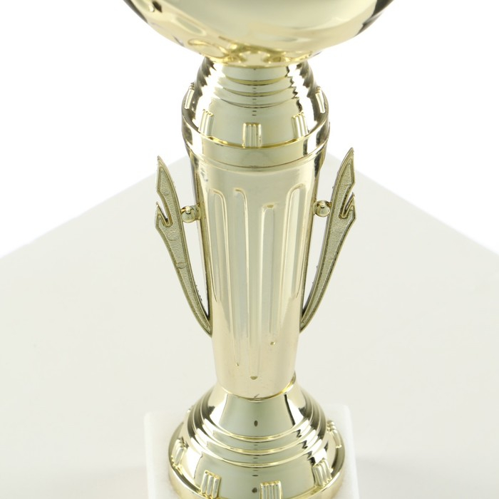 Кубок 107, наградная фигура, золото, подставка камень, 19 см