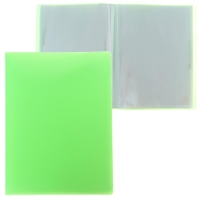 Папка с 20 вкладышами А4, 500 мкм, Calligrata, неон, салатовая Папка с 20 вкладышами А4, 500 мкм, Calligrata, неон, салатовая