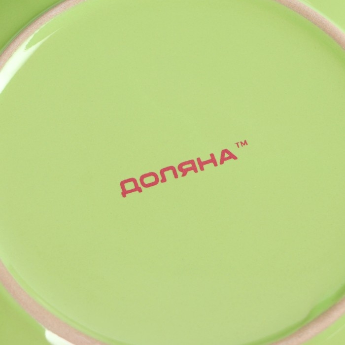 Тарелка десертная керамическая Доляна &laquo;Пастель&raquo;, d=19 см, цвет зелёный