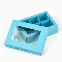 Коробка складная под 6 конфет «Тиффани», 13,5 х 9,8 х 3,8 см Коробка складная под 6 конфет «Тиффани», 13,5 х 9,8 х 3,8 см