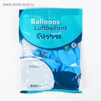 Шар латексный 12", пастель, набор 100 шт., цвет голубой