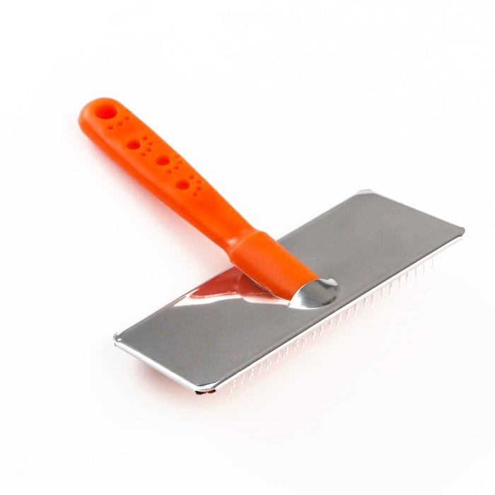 Пуходерка Пуходерка "Лапки" большая с каплями, 12 х 13 см, оранжевая