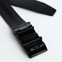 Ремень мужской, ширина 3,5 см, пряжка автомат, цвет чёрный