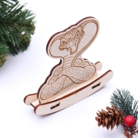 Новый год. Сувенир символ года качалка "Кобра", 9,7 х 9 х 2 см