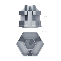 Набор настольный ErichKrause Office, 14 предметов, вращающийся, серый Набор настольный ErichKrause Office, 14 предметов, вращающийся, серый