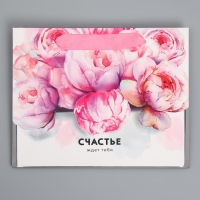 Пакет подарочный ламинированный горизонтальный, упаковка, &laquo;Счастье ждёт тебя&raquo; 22 х 17,5 х 8 см