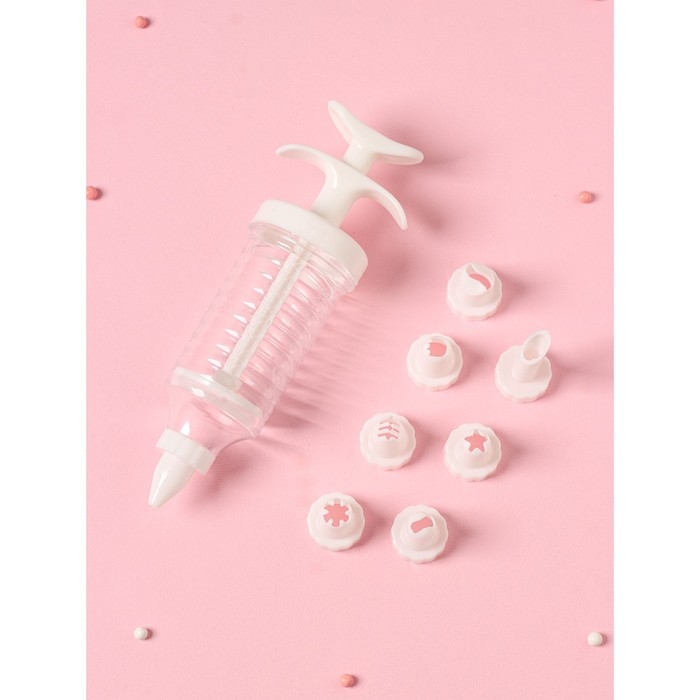 Шприц кондитерский Доляна &laquo;Повар&raquo;, 19&times;5 см, 8 насадок