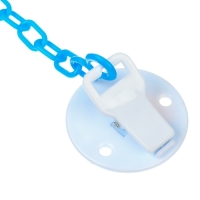 Держатель для соски - пустышки &laquo;Лев&raquo;, на цепочке, цвет голубой