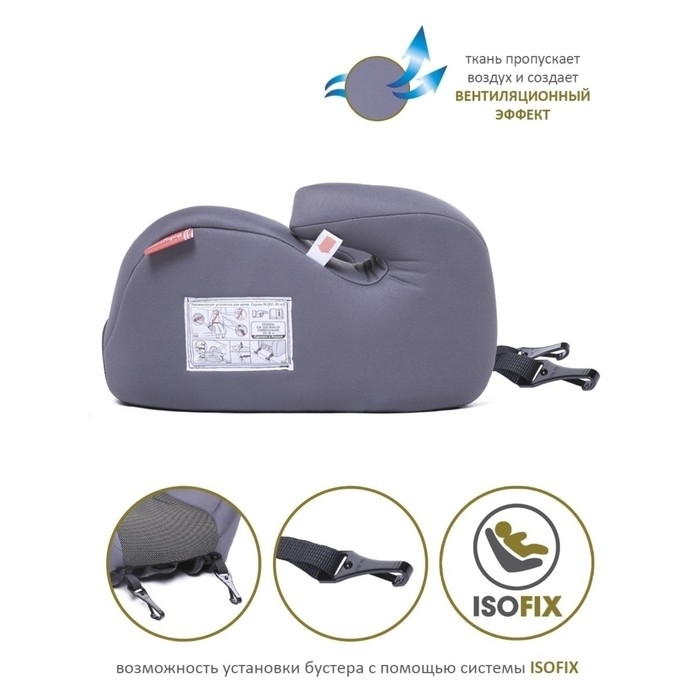 Автокресло детское бустер Isofix Sympa, группа 3, 22-36 кг, (6-12 лет) Серый Карбон Автокресло детское бустер Isofix Sympa, группа 3, 22-36 кг, (6-12 лет) Серый Карбон