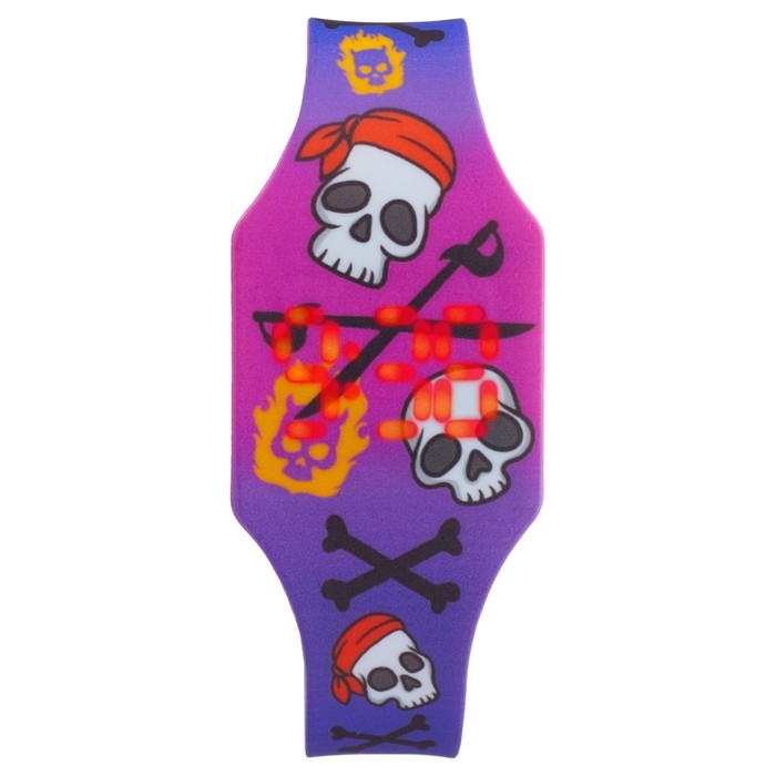 Часы наручные электронные, детские, Часы наручные электронные, детские, "Черепа", ремешок l-22.5 см