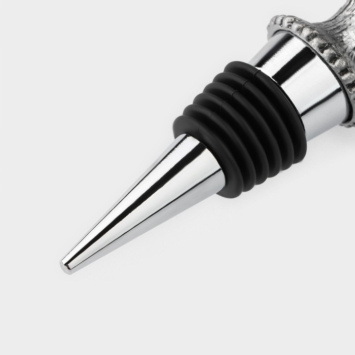 Пробка для бутылки Magistro &laquo;Парящий дракон&raquo;, 12,5 см, цвет серебристый