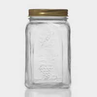 Банка для сыпучих продуктов стеклянная &laquo;Хоммейд&raquo;, 1 л, с крышкой