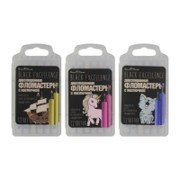 Фломастеры-кисточки 12 цветов BLACK EXCELLENCE, в пластиковом пенале, МИКС Фломастеры-кисточки 12 цветов BLACK EXCELLENCE, в пластиковом пенале, МИКС