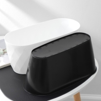 Кашпо для цветов со вставкой Laurel, 5 л, 35,4&times;15,2&times;15 см, цвет белый