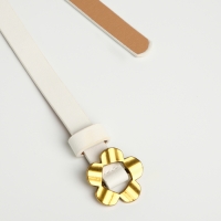 Ремень женский, ширина 1 см, пряжка металл, цвет белый Ремень женский, ширина 1 см, пряжка металл, цвет белый