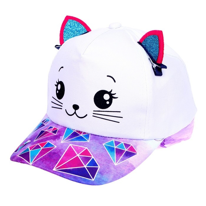 Кепка детская для девочки &laquo;Кокетка&raquo;, с заколочками, р-р 52-54, 5-7 лет