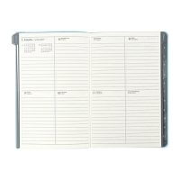 Еженедельник датир 2025г мягк обл иск кож А5 80л ESCALADA, бл тис, кр бл 70 г/м², синий Еженедельник датир 2025г мягк обл иск кож А5 80л ESCALADA, бл тис, кр бл 70 г/м², синий