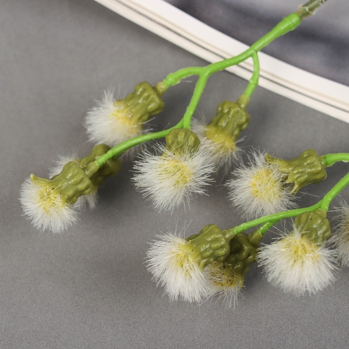 Цветы искусственные Цветы искусственные "Мимоза садовая люкс" 60 см, белый