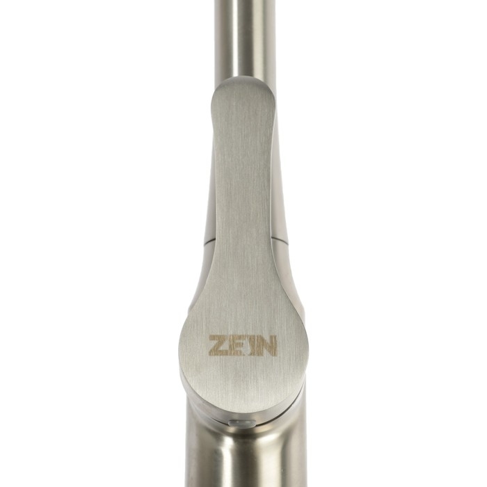 Смеситель для кухни ZEIN Z3734, однорычажный, высота излива 27 см, сатин