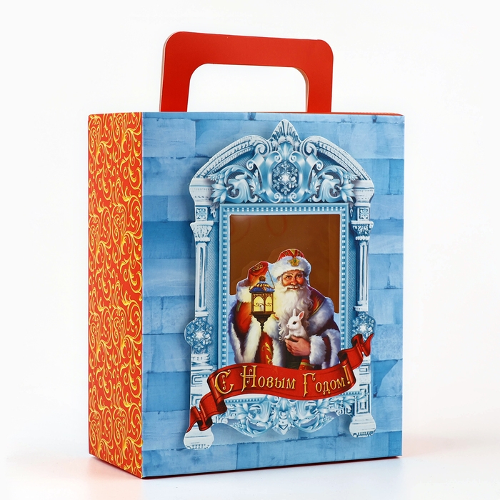 Коробка подарочная новогодняя складная с 3D эффектом &laquo;Дедушка Мороз&raquo;, 18 x 15 x 7.5 см, Новый год