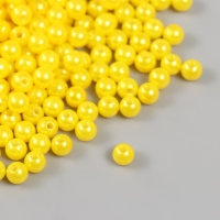 Набор бусин "Жемчуг" d 6 мм, 250 гр, лимонный Набор бусин "Жемчуг" d 6 мм, 250 гр, лимонный