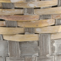 Набор корзин плетеных, D23х18/42 см, D27х19/44 см, D29х19/46 см, 3 шт, серые, бамбук